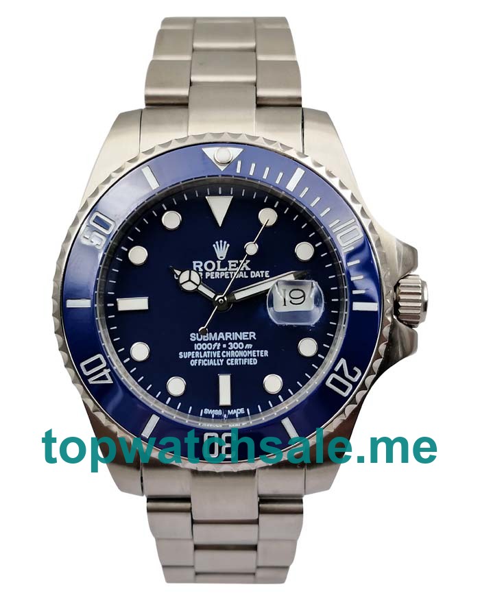 UK High Quality Rolex Submariner 116619 LB Fake Watches With Blue Dials For Sale