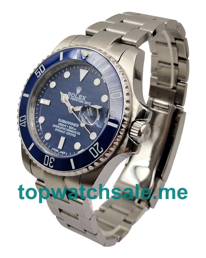 UK High Quality Rolex Submariner 116619 LB Fake Watches With Blue Dials For Sale