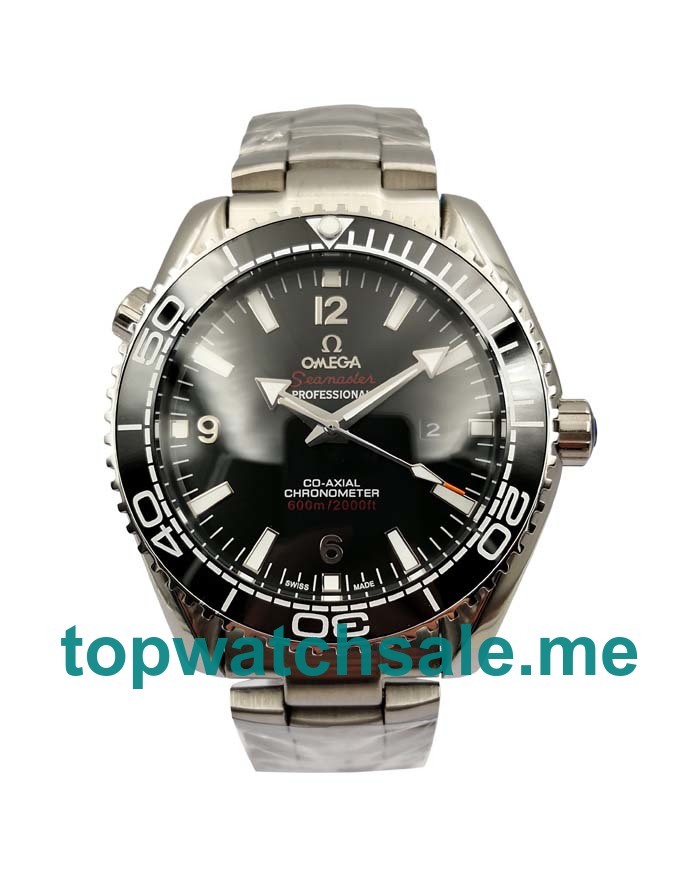 UK Top Quality Omega Seamaster Planet Ocean 215.30.44.21.01.001 Replica Watches With Black Dials For Men