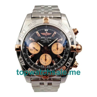 UK Best 1:1 Fake Breitling Chronomat IB0110 With Black Dials For Men