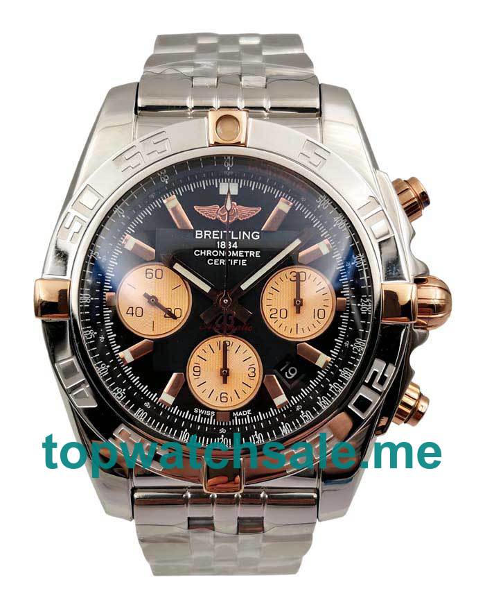 UK Best 1:1 Fake Breitling Chronomat IB0110 With Black Dials For Men