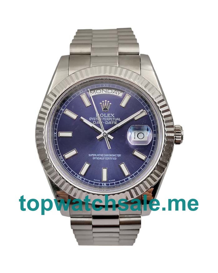 UK AAA Quality Rolex Day-Date 118239 Fake Watches With Blue Dials For Men