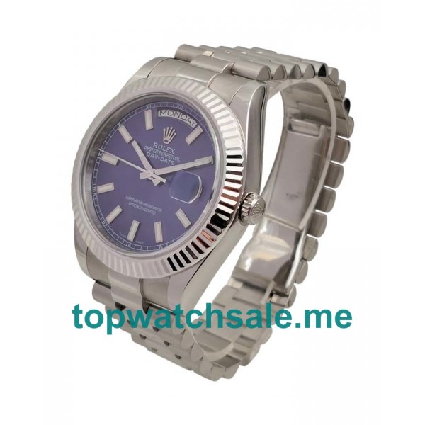 UK AAA Quality Rolex Day-Date 118239 Fake Watches With Blue Dials For Men