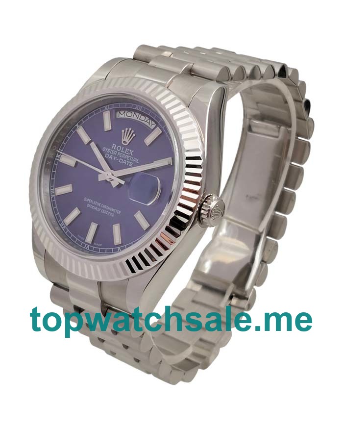 UK AAA Quality Rolex Day-Date 118239 Fake Watches With Blue Dials For Men