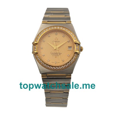UK Best 1:1 Omega Constellation 1207.15.00 Fake Watches With Golden Dials For Men