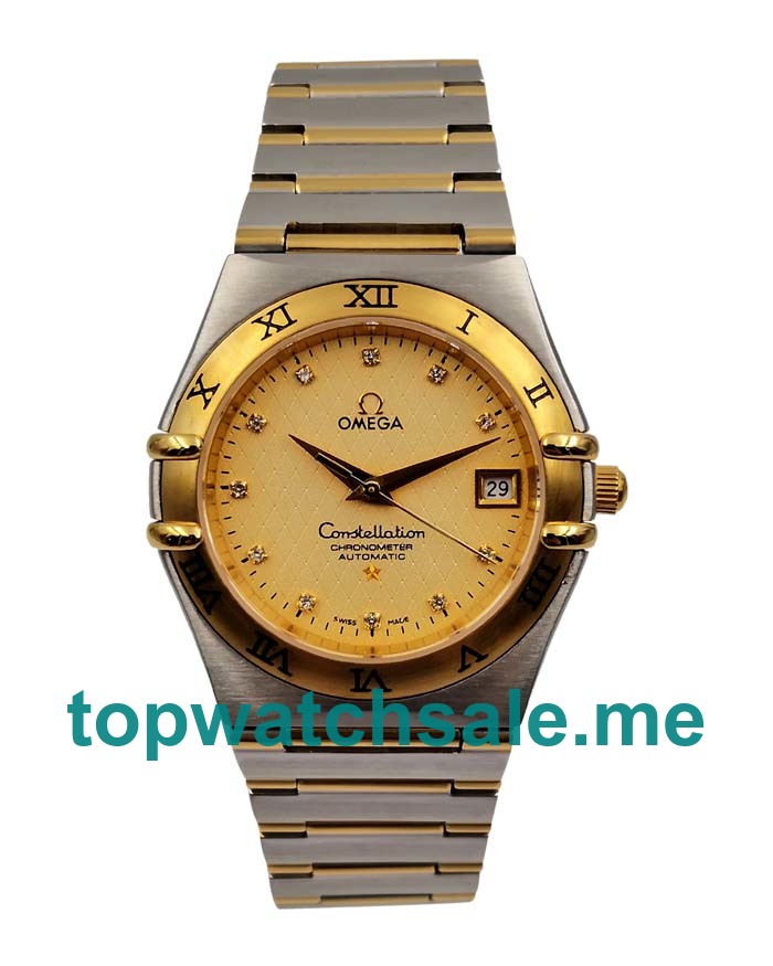 UK Top Quality Omega Constellation 1202.15.00 Fake Watches With Champagne Dials 