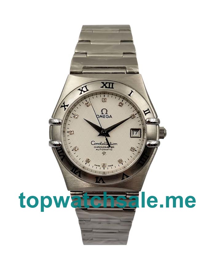 UK Best 1:1 Omega Constellation 1502.35.00 Replica Watches With White Dials For Sale