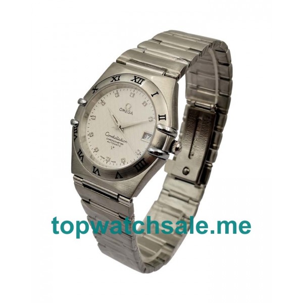 UK Best 1:1 Omega Constellation 1502.35.00 Replica Watches With White Dials For Sale