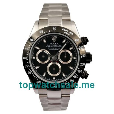 Swiss Movement Rolex Daytona 116500 LN Fake Watches With Black Dials For Men