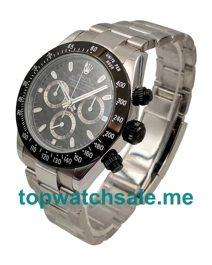 Swiss Movement Rolex Daytona 116500 LN Fake Watches With Black Dials For Men