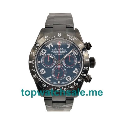 UK Best 1:1 40 MM Rolex Daytona 116509 Replica Watches With Blue Dials For Men