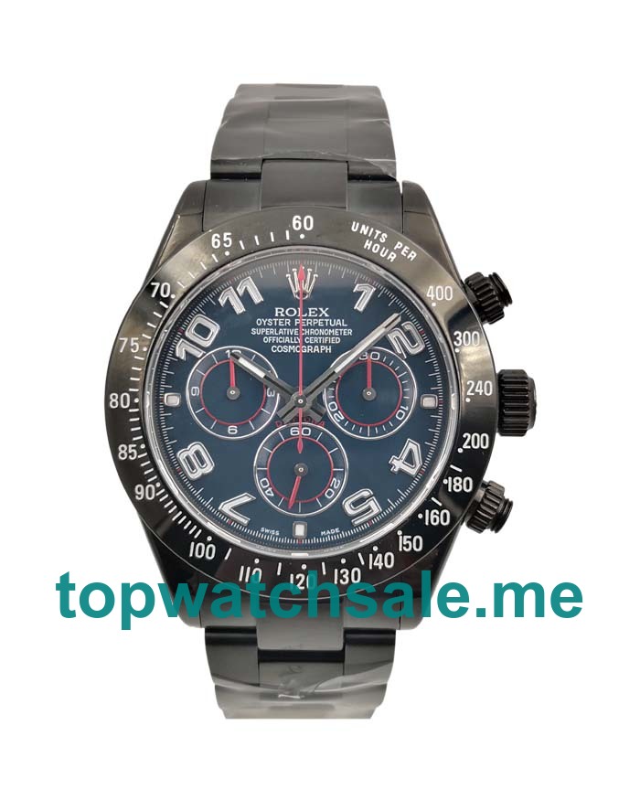 UK Best 1:1 40 MM Rolex Daytona 116509 Replica Watches With Blue Dials For Men