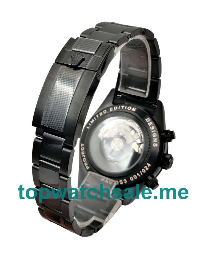 UK Best 1:1 Rolex Daytona 116520 Fake Watches With Black Dials For Men