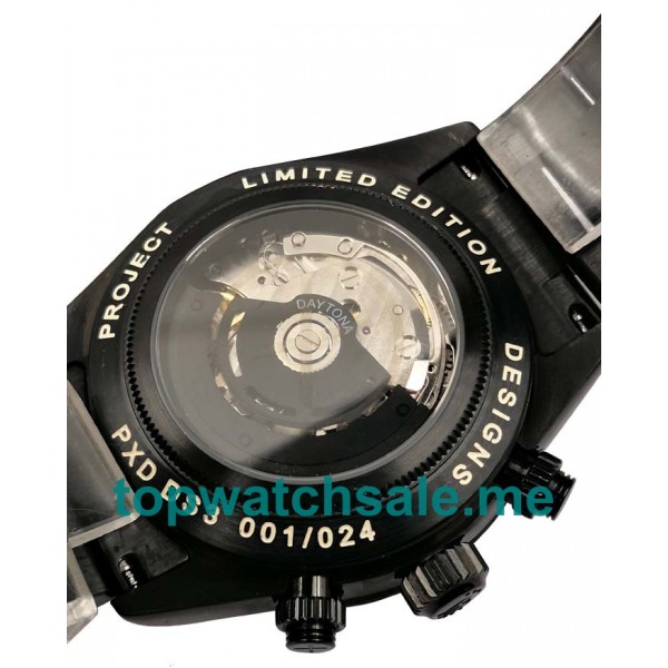 UK Best 1:1 Rolex Daytona 116520 Fake Watches With Black Dials For Men
