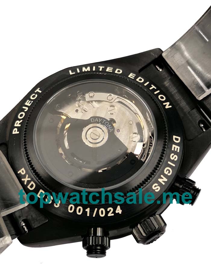 UK Best 1:1 Rolex Daytona 116520 Fake Watches With Black Dials For Men