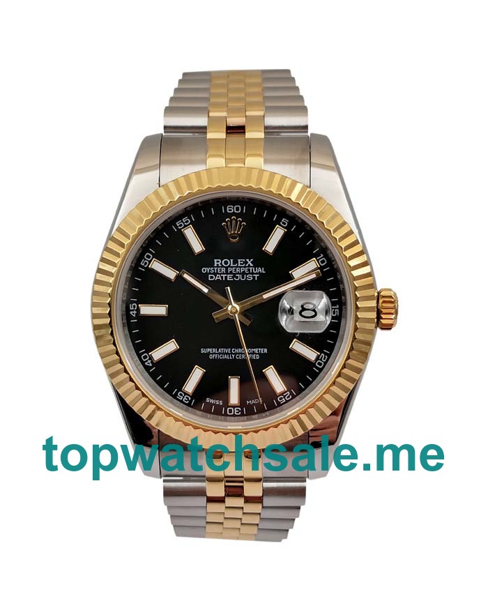UK Swiss Movement Replica Rolex Datejust II 116333 41MM EW Stainless Steel & Yellow Gold Black Dial Swiss 3235
