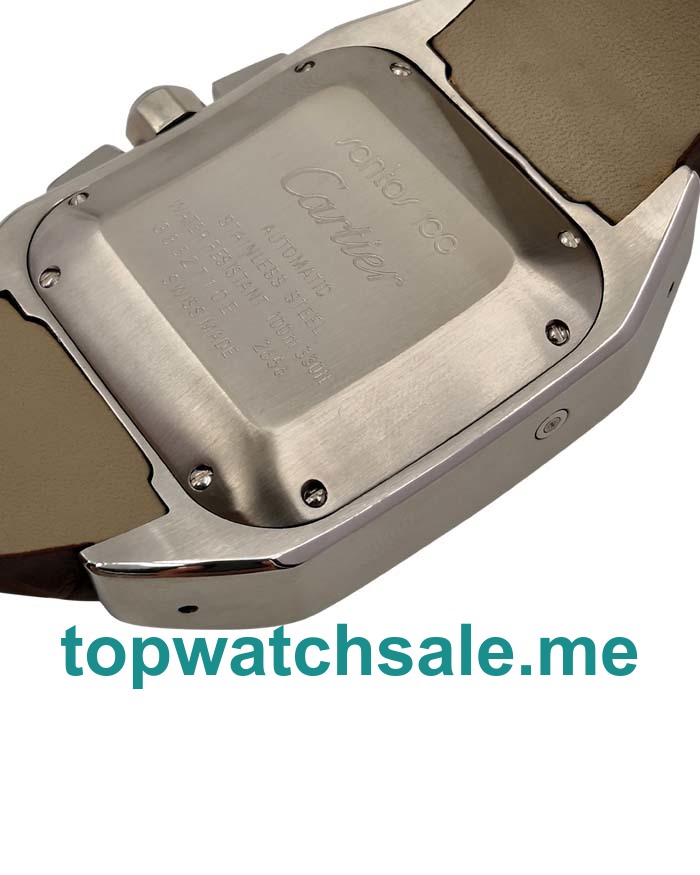 UK Swiss Movement Replica Cartier Santos 100 W20090X8 - 40 MM With Silver Dials For Sale
