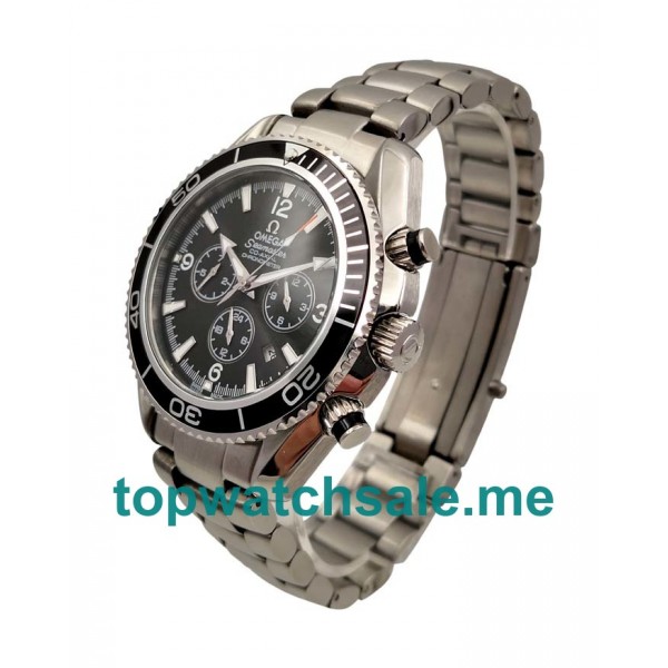 UK Best 1:1 Omega Seamaster Planet Ocean 2210.50.00 Replica Watches With Black Dials For Men