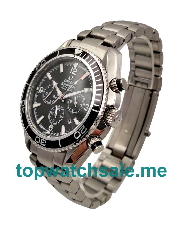 UK Best 1:1 Omega Seamaster Planet Ocean 2210.50.00 Replica Watches With Black Dials For Men