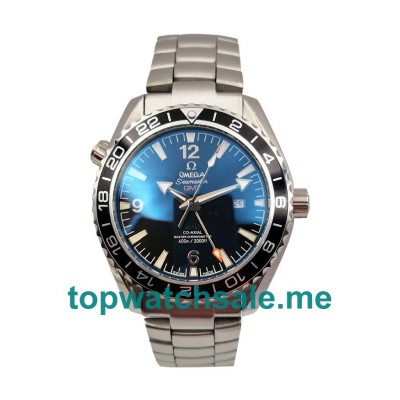 UK Best 1:1 Fake Omega Seamaster Planet Ocean GMT 232.30.44.22.01.001 Watches With Black Dials For Men