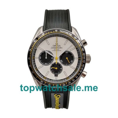UK Best Quality Omega Speedmaster Racing 326.32.40.50.04.001 Replica Watches With White Dials For Men