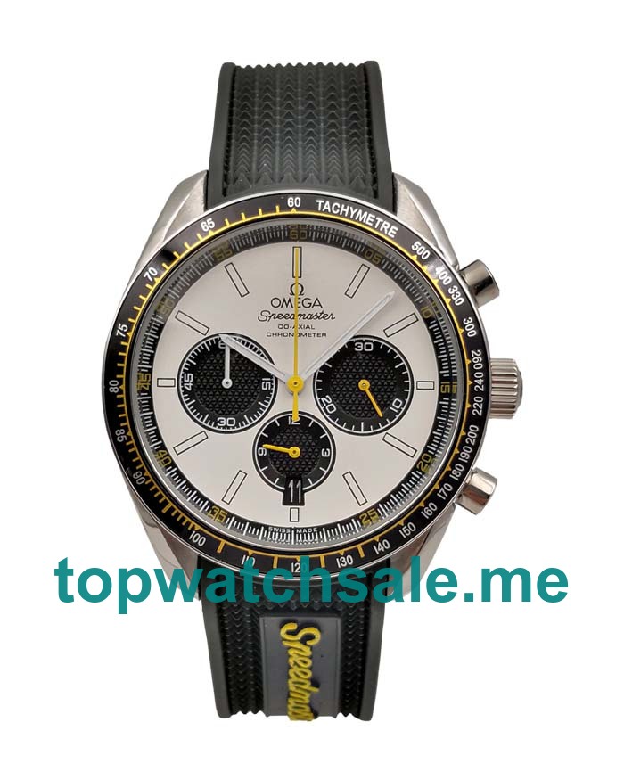 UK Best Quality Omega Speedmaster Racing 326.32.40.50.04.001 Replica Watches With White Dials For Men