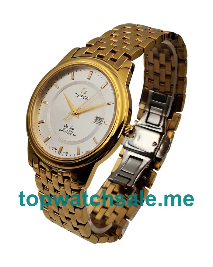 UK Top Quality Omega De Ville Prestige 4174.31.00 Replica Watches With Silver Dials Online