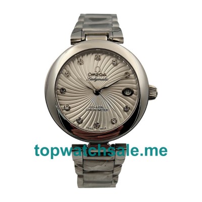 UK Top Quality Omega De Ville Ladymatic 425.30.34.20.55.001 Replica Watches With Mother-Of-Pearl Dials For Sale