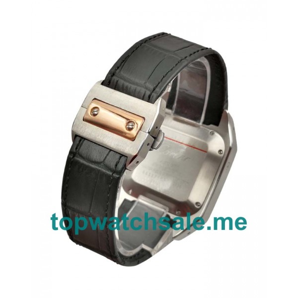 UK AAA Quality Cartier Santos 100 W20091X7 Fake Watches With Silver Dials For Sale