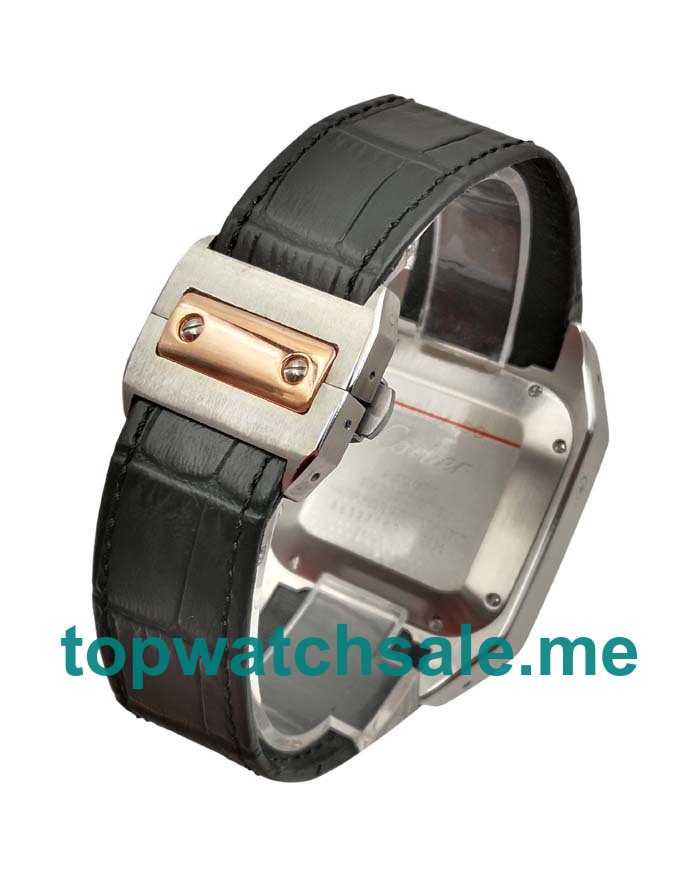 UK AAA Quality Cartier Santos 100 W20091X7 Fake Watches With Silver Dials For Sale