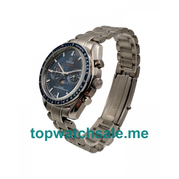 UK Best Quality Omega Speedmaster Moonwatch 304.33.44.52.03.001 Replica Watches With Blue Dials For Men