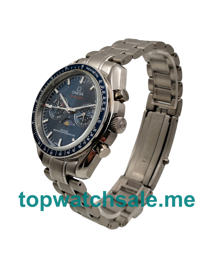 UK Best Quality Omega Speedmaster Moonwatch 304.33.44.52.03.001 Replica Watches With Blue Dials For Men