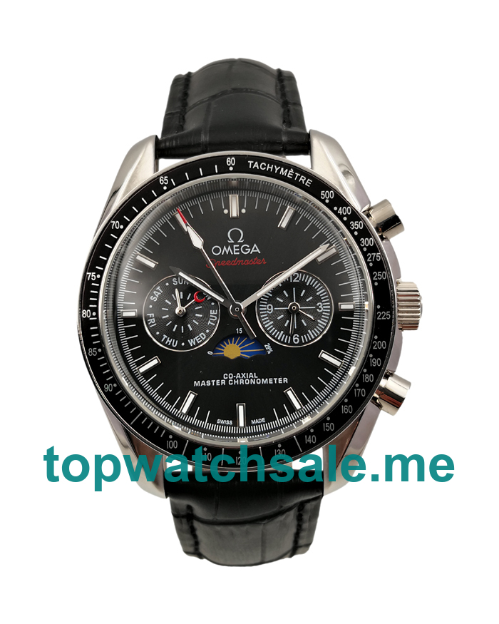 UK Best 1:1 Fake Omega Speedmaster Moonwatch 304.33.44.52.01.001 With Black Dials For Men