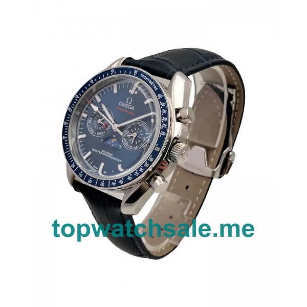 UK AAA Quality Omega Speedmaster Moonwatch 304.33.44.52.03.001 Fake Watches With Blue Dials 