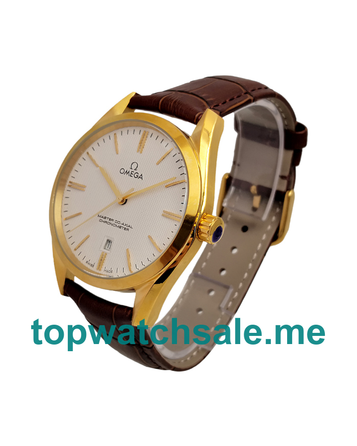 UK Best 1:1 Omega De Ville Hour Vision 432.53.40.21.02.001 Replica Watches With White Dials For Men