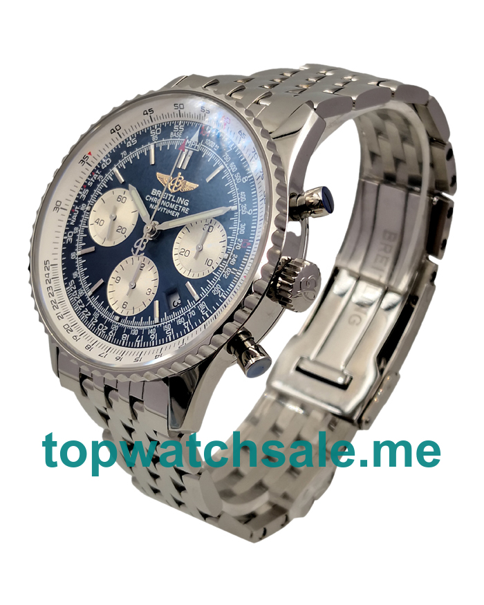 UK AAA Quality Breitling Navitimer A23322 Fake Watches With Blue Dials For Men