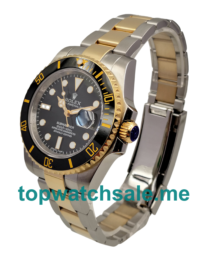 UK High End Rolex Submariner 116613 LN Replica Watches With Black Dials For Sale