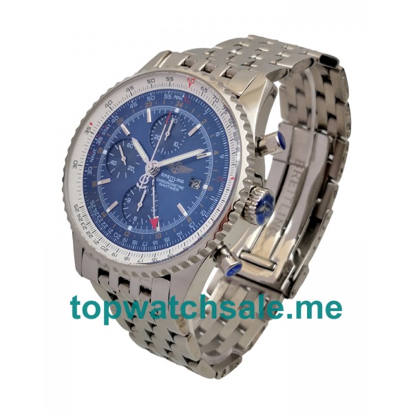 UK Best Quality Breitling Navitimer World A24322 Replica Watches With Blue Dials For Men