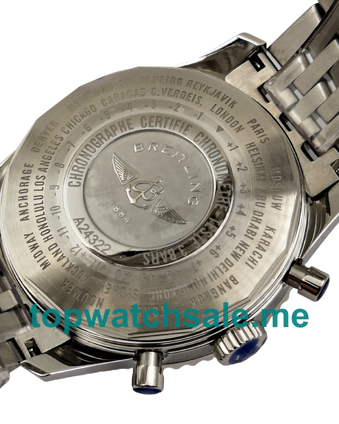 UK Best Quality Breitling Navitimer World A24322 Replica Watches With Blue Dials For Men