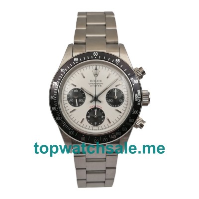 White Dials Rolex Daytona Ref.6263 Replica Watches With 40 MM Steel Cases For Men
