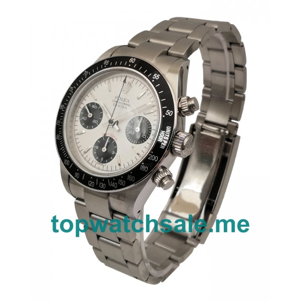 White Dials Rolex Daytona Ref.6263 Replica Watches With 40 MM Steel Cases For Men