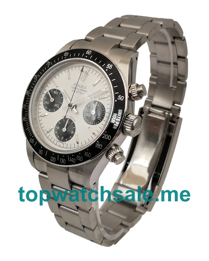 White Dials Rolex Daytona Ref.6263 Replica Watches With 40 MM Steel Cases For Men