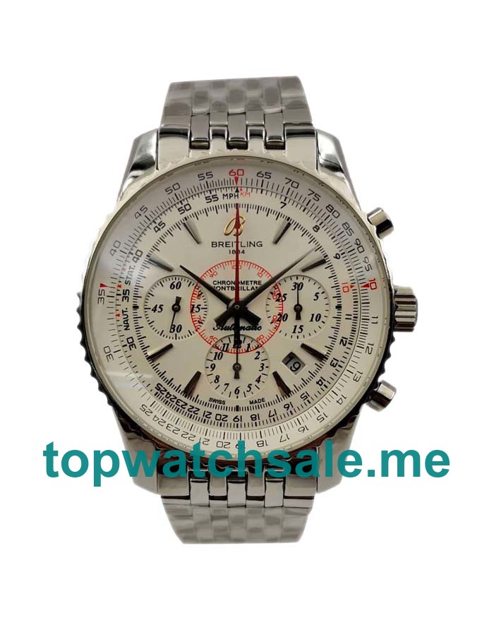 UK Top Quality Breitling Montbrillant A41330 Fake Watches With White Dials For Men