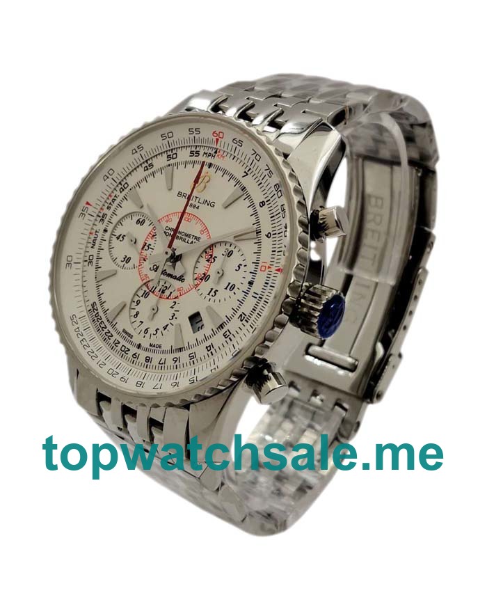 UK Top Quality Breitling Montbrillant A41330 Fake Watches With White Dials For Men